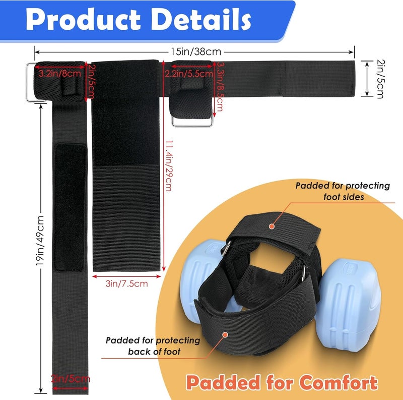 NVAAV Dumbbell Foot Attachment, Adjustable Thickening Monkey Feet Dumbbell Attachment Straps Tibialis Trainer and Heel, Padded Ankle Weight Strap for Leg Workouts – Hip Flexors, Shin Splints, Leg Extensions - Image 5